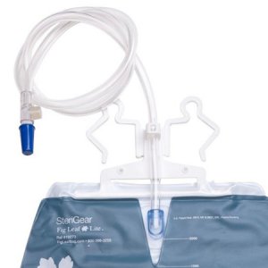 Urinary Drain Bag Fig Leaf    Lite Anti-Reflux Valve Sterile 2000 mL Vinyl