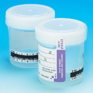 Specimen Container with Temperature Strip 57 X 73 mm 90 mL (3 oz.) Screw Cap Patient Information Sterile