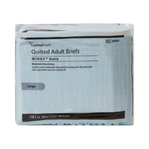 Unisex Adult Incontinence Brief Simplicity    Large Disposable Moderate Absorbency