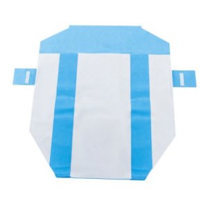 SMART-FOLD* H650 Sterilization Wrap White / Blue 40 X 47 Inch Dual Layer SMS Polypropylene Steam / EO Gas / Hydrogen Peroxide