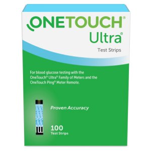 Blood Glucose Test Strips OneTouch   Ultra   Blue 100 Strips per Box For OneTouch   Ultra   Blood Glucose Meter