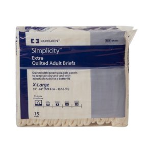 Unisex Adult Incontinence Brief Simplicity    X-Large Disposable Moderate Absorbency