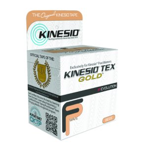 Kinesiology Tape Kinesio   Tex Gold    FP Water Resistant Cotton 2 Inch X 5-1/2 Yard Beige NonSterile