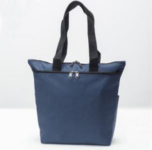 Medical Zippered Tote Navy with Black Trim 600D Waterproof Polyester 5.75 X 12 X 15 Inch