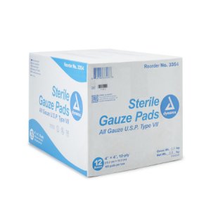 Gauze Sponge Dynarex   Gauze 12-Ply 4 X 4 Inch Square Sterile