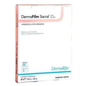 Hydrocolloid Dressing DermaFilm   6 X 7 Inch Sacral Sterile