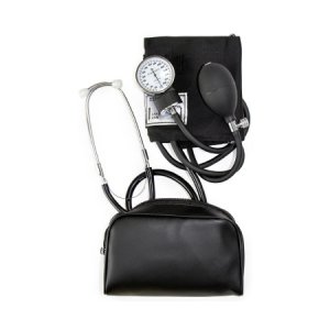 Aneroid Sphygmomanometer Combo Kit Pocket Style Hand Held Size Large Nylon Cuff 22 Inch Stethoscope Tube