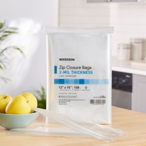 Reclosable Bag McKesson 12 X 15 Inch Polyethylene Clear Zipper Closure