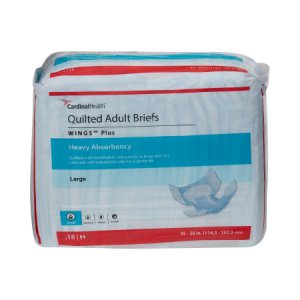 Unisex Adult Incontinence Brief Wings    Large Disposable Heavy Absorbency