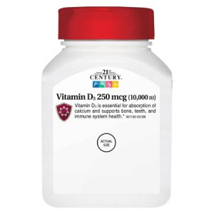Vitamin Supplement 21st Century   Vitamin D 2000 IU Strength Tablet 110 per Bottle