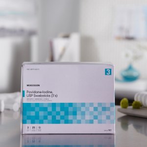 Impregnated Swabstick McKesson 10% Strength Povidone-Iodine Individual Packet Sterile