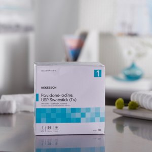 Impregnated Swabstick McKesson 10% Strength Povidone-Iodine Individual Packet Sterile