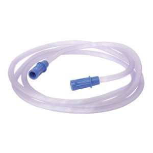 Suction Connector Tubing 6 Foot Length 0.25 Inch I.D. Sterile Female Connector Clear