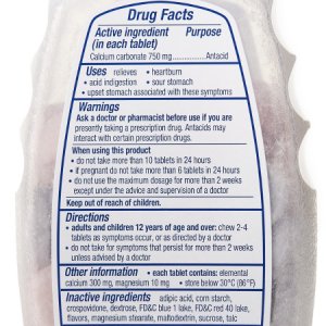 Antacid Tums   Extra Strength 750 mg Strength Chewable Tablet 96 per Bottle