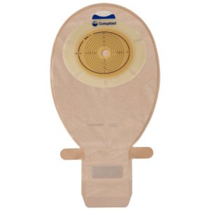 Ostomy Pouch SenSura   Xpro One-Piece System 11-1/2 Inch Length, Maxi 1-1/4 Inch Stoma Drainable Flat, Pre-Cut