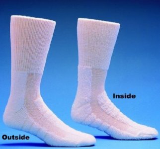Diabetic Socks HealthDri    Calf High Size 9-11 White Closed Toe