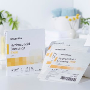 Hydrocolloid Dressing McKesson 6 X 6 Inch Square Sterile