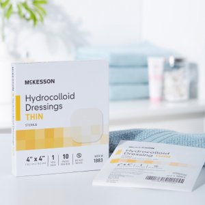 Hydrocolloid Dressing McKesson 4 X 4 Inch Square Sterile