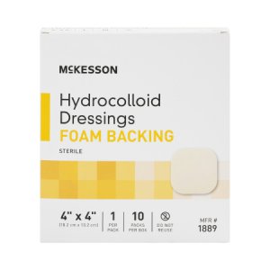 Hydrocolloid Dressing McKesson 4 X 4 Inch Square Sterile