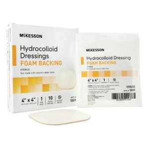 Hydrocolloid Dressing McKesson 4 X 4 Inch Square Sterile