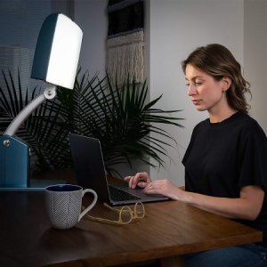 Bright Light Therapy Lamp Day-Light Sky Table Mount Ultra Violet 55 Watt Teal