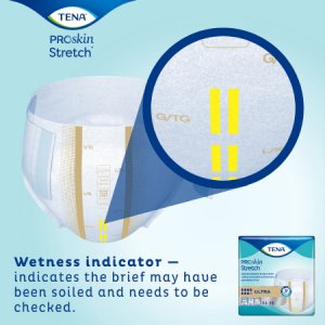 Unisex Adult Incontinence Brief TENA ProSkin Stretch    Ultra Large / X-Large Disposable Heavy Absorbency