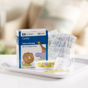 Adhesive Strip Curity    3/4 X 3 Inch Plastic Rectangle Kid Design (Zoo Animals) Sterile