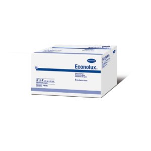 Gauze Sponge Econolux   Cotton 8-Ply 4 X 4 Inch Square NonSterile