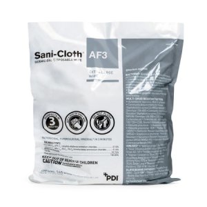 Sani-Cloth   AF3 Surface Disinfectant Cleaner Refill Premoistened Germicidal Manual Pull Wipe 160 Count Bag Mild Scent NonSterile