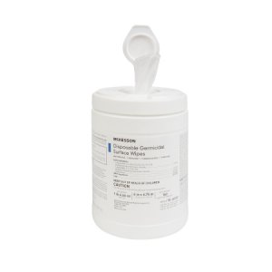 McKesson Surface Disinfectant Premoistened Manual Pull Wipe 160 Count Canister Alcohol Scent NonSterile