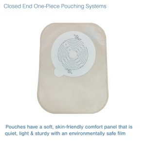 Ostomy Pouch Securi-T    One-Piece System 8 Inch Length Closed End Flat, Trim To Fit