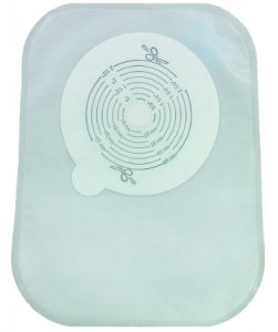 Ostomy Pouch Securi-T    One-Piece System 8 Inch Length Closed End Flat, Trim To Fit