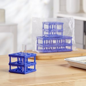 Tube Cube Rack McKesson 9 Place 8 to 16 mm Tube Size Blue 3 X 3 X 3 Inch