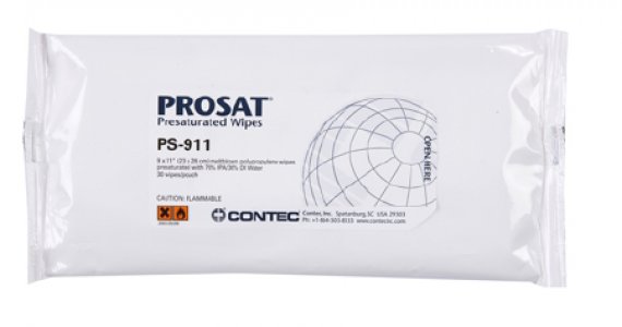 PROSAT   Surface Disinfectant Cleaner Premoistened Cleanroom Manual Pull Wipe 30 Count Pouch Alcohol Scent NonSterile