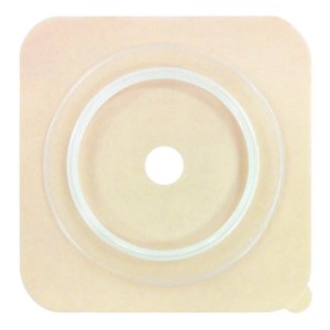 Ostomy Barrier Securi-T   Trim to Fit, Standard Wear 57 mm Flange Red Code System Hydrocolloid Up to 1-3/4 Inch Opening 4 X 4 Inch