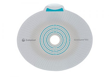 Ostomy Barrier SenSura   Mio Click Precut, Extended Wear Elastic Adhesive 50 mm Flange Red Code System 1-1/2 Inch Opening