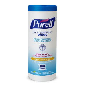 Hand Sanitizing Wipe Purell   100 Count BZK (Benzalkonium Chloride) Wipe Canister