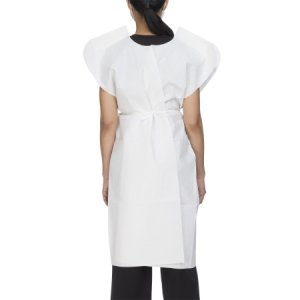Patient Exam Gown McKesson One Size Fits Most White Disposable