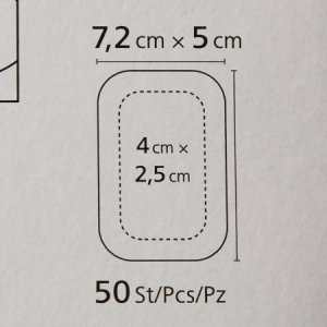 Adhesive Dressing Cosmopor   2 X 2- 4/5 Inch Nonwoven Rectangle White Sterile