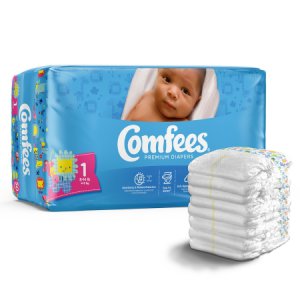 Unisex Baby Diaper Comfees   Size 1 Disposable Moderate Absorbency