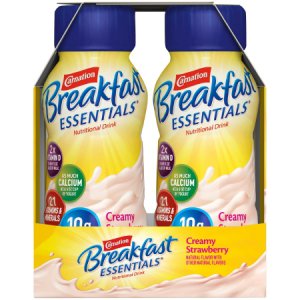 Oral Supplement Carnation Breakfast Essentials   Creamy Strawberry Flavor Ready to Use 8 oz. Bottle