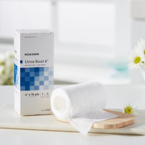 Unna Boot McKesson 4 Inch X 10 Yard Cotton Zinc Oxide NonSterile
