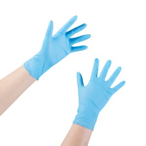 Exam Glove McKesson Confiderm   3.8 Small NonSterile Nitrile Standard Cuff Length Textured Fingertips Blue Not Rated