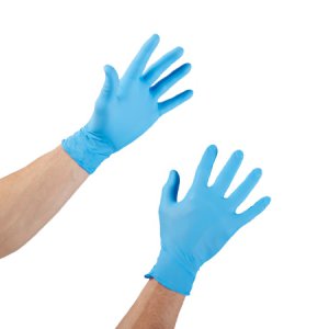Exam Glove McKesson Confiderm   3.8 Medium NonSterile Nitrile Standard Cuff Length Textured Fingertips Blue Not Rated