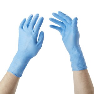 Exam Glove McKesson Confiderm   6.5CX Large NonSterile Nitrile Extended Cuff Length Textured Fingertips Blue Chemo Tested