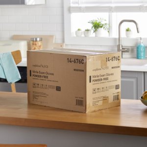 Exam Glove McKesson Confiderm   6.5CX Medium NonSterile Nitrile Extended Cuff Length Textured Fingertips Blue Chemo Tested