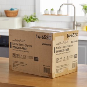 Exam Glove McKesson Confiderm   4.5C X-Small NonSterile Nitrile Standard Cuff Length Textured Fingertips Blue Chemo Tested