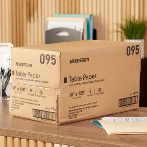 Table Paper McKesson 18 Inch Width White Textured