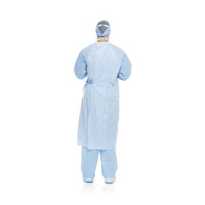 Surgical Gown with Towel Aero Blue X-Large Blue Sterile AAMI Level 3 Disposable