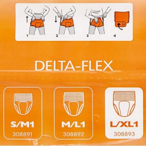 Unisex Adult Absorbent Underwear Abena   Delta-Flex XL1 Pull On with Tear Away Seams Large / X-Large Disposable Moderate Absorbency